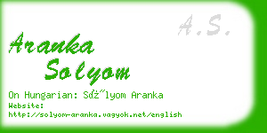 aranka solyom business card